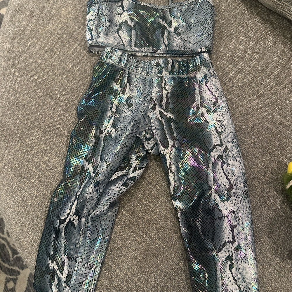 Snakeskin Print Two-Piece Set